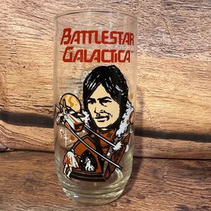 Vtg Battlestar Galactica Glass Apollo Richard Hatch 1979 Universal City Studios